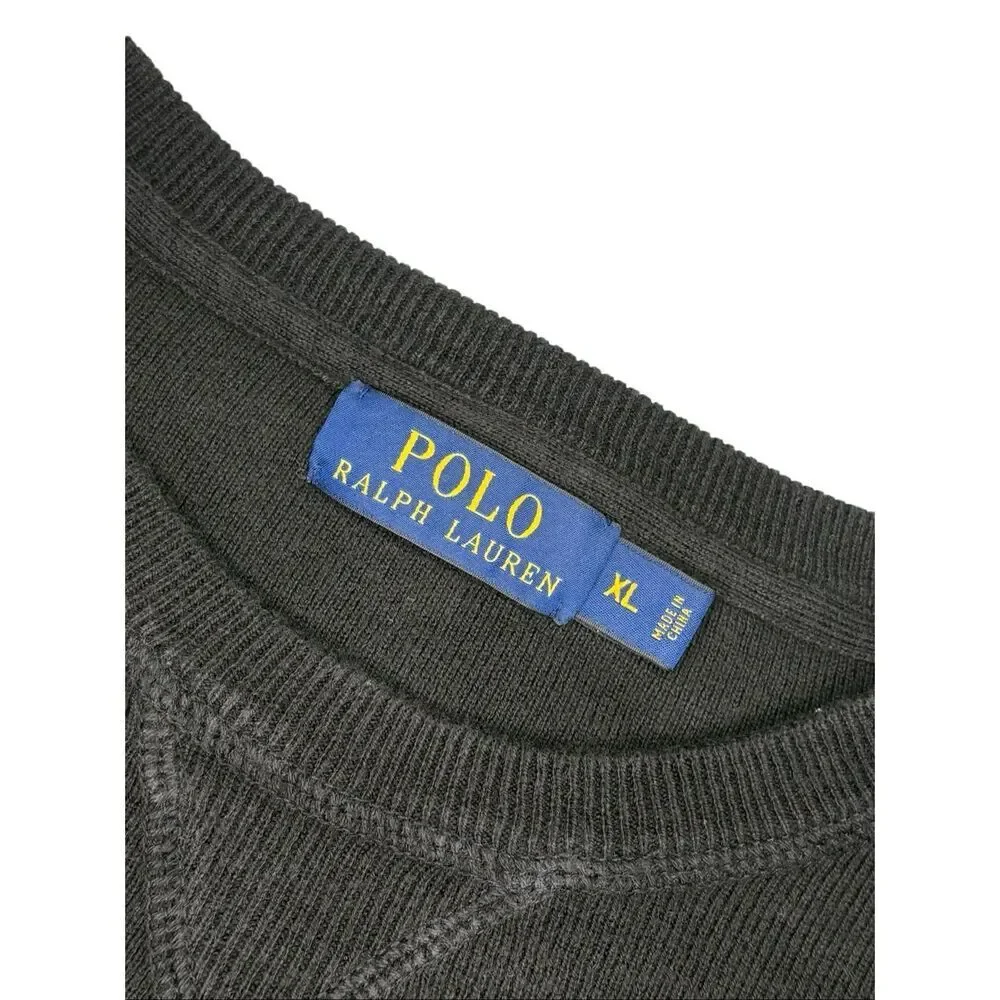 Polo Ralph Lauren black crewneck cotton sweater - XL